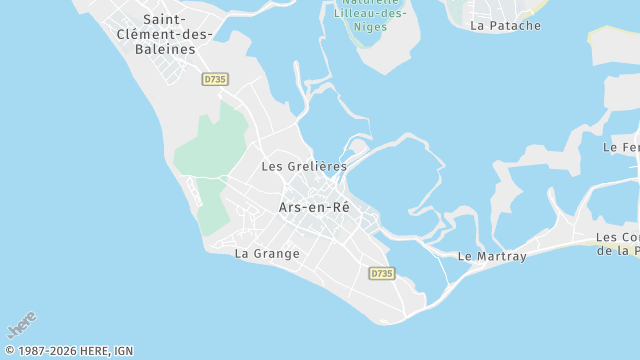 Carte de la zone d'intervention à Ars-en-Ré