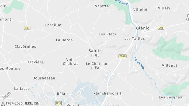 Carte de la zone d'intervention à Saint-Fiel