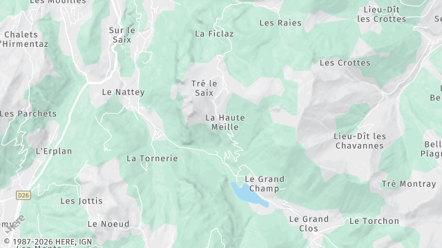 Carte de la zone d'intervention à Bellevaux