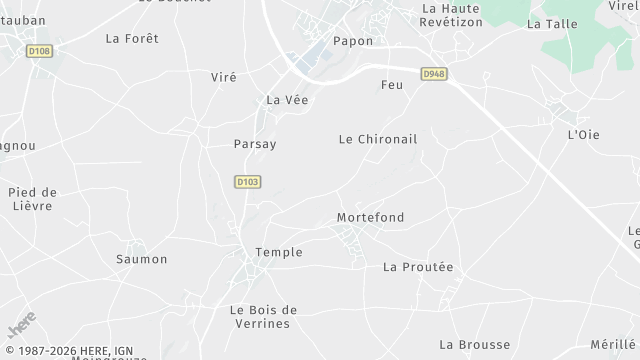 Carte de la zone d'intervention à Celles-sur-Belle