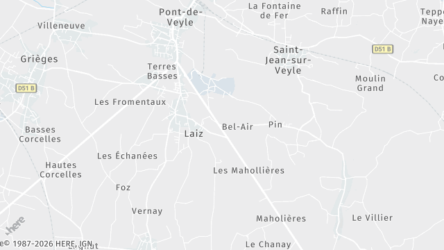Carte de la zone d'intervention à Laiz