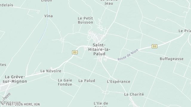 Carte de la zone d'intervention à Saint-Hilaire-la-Palud
