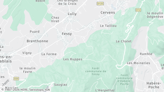 Carte de la zone d'intervention à Fessy