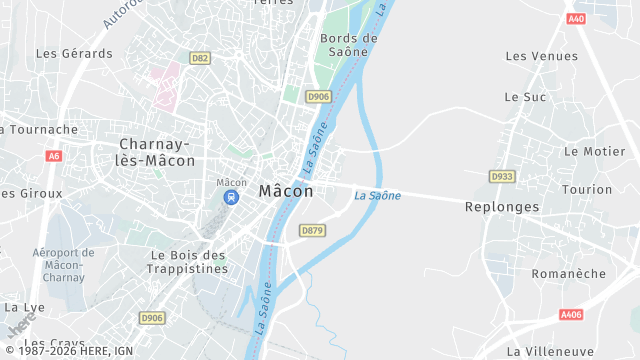 Carte de la zone d'intervention à Saint-Laurent-sur-Saône