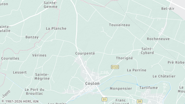 Carte de la zone d'intervention à Coulon
