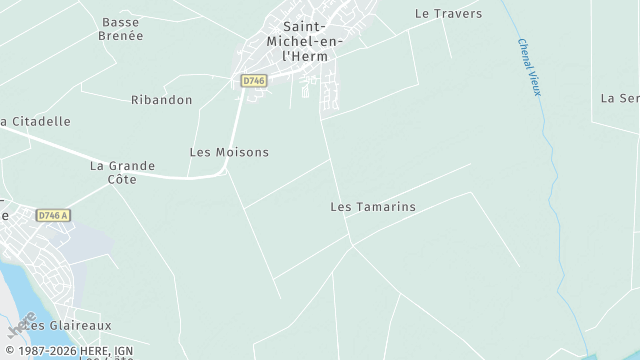 Carte de la zone d'intervention à Saint-Michel-en-l'Herm