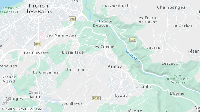 Carte de la zone d'intervention à Armoy