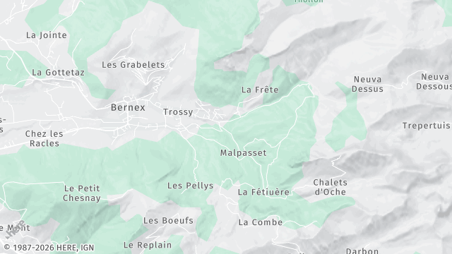 Carte de la zone d'intervention à Bernex