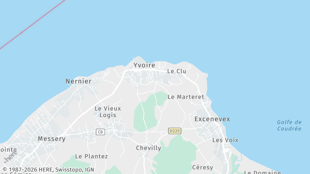 Carte de la zone d'intervention à Yvoire