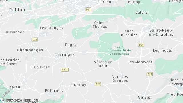 Carte de la zone d'intervention à Larringes