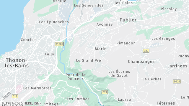 Carte de la zone d'intervention à Marin