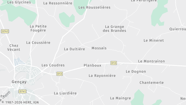 Carte de la zone d'intervention à Saint-Maurice-la-Clouère