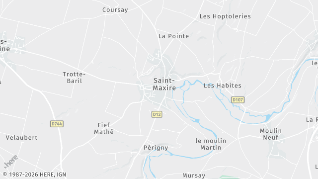Carte de la zone d'intervention à Saint-Maxire