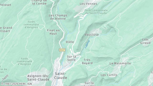 Carte de la zone d'intervention à Saint-Claude