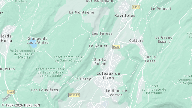 Carte de la zone d'intervention à Coteaux du Lizon