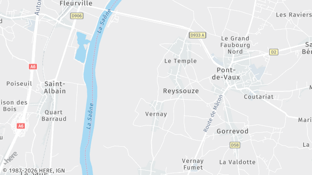 Carte de la zone d'intervention à Reyssouze