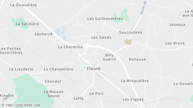 Carte de la zone d'intervention à Fleuré