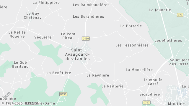 Carte de la zone d'intervention à Saint-Avaugourd-des-Landes