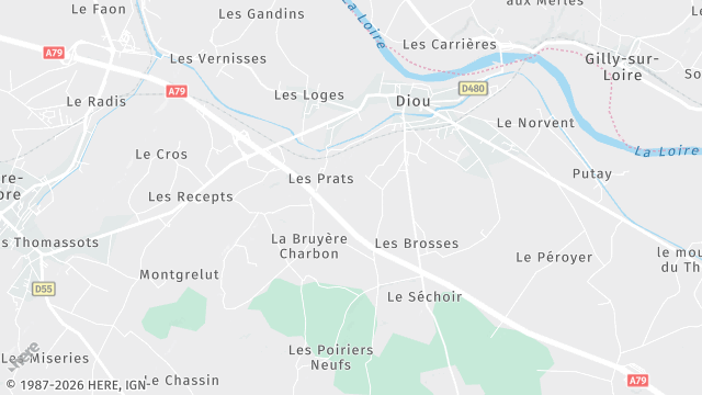 Carte de la zone d'intervention à Diou