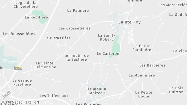 Carte de la zone d'intervention à Sainte-Foy