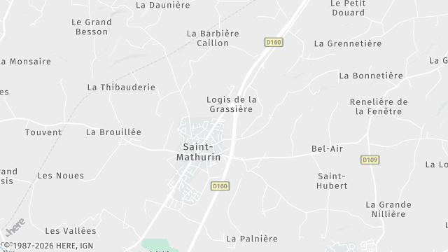 Carte de la zone d'intervention à Saint-Mathurin