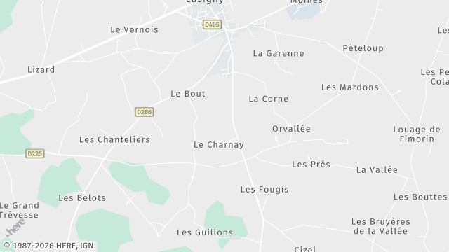 Carte de la zone d'intervention à Lusigny