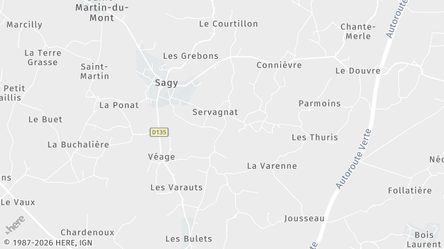 Carte de la zone d'intervention à Sagy