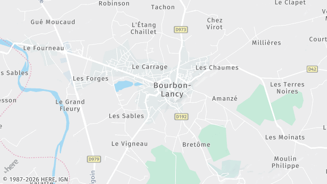 Carte de la zone d'intervention à Bourbon-Lancy