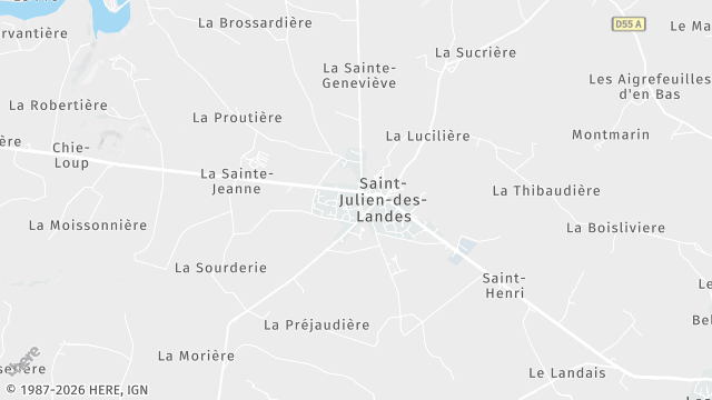Carte de la zone d'intervention à Saint-Julien-des-Landes