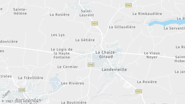 Carte de la zone d'intervention à La Chaize-Giraud