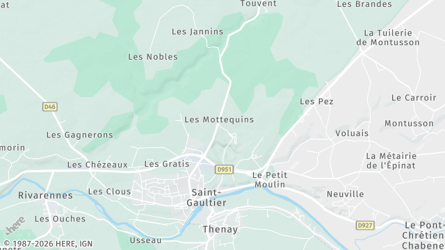 Carte de la zone d'intervention à Saint-Gaultier