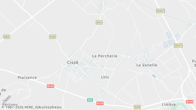 Carte de la zone d'intervention à Cissé