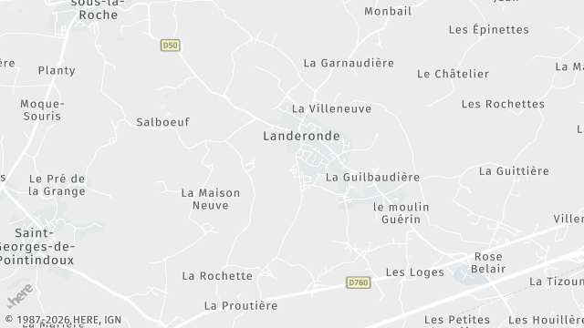 Carte de la zone d'intervention à Landeronde