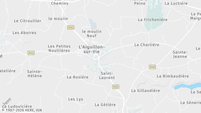 Carte de la zone d'intervention à L'Aiguillon-sur-Vie