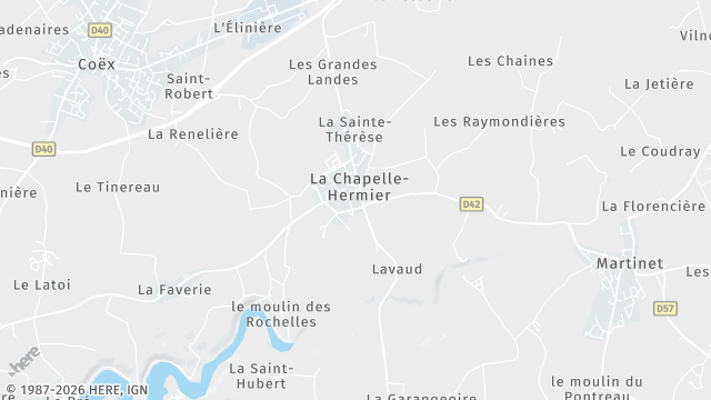 Carte de la zone d'intervention à La Chapelle-Hermier
