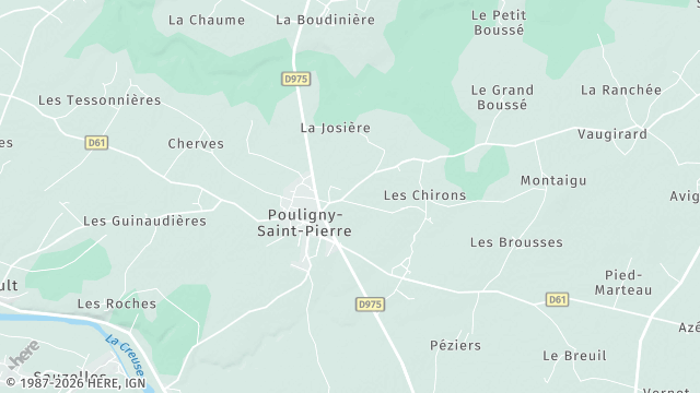 Carte de la zone d'intervention à Pouligny-Saint-Pierre