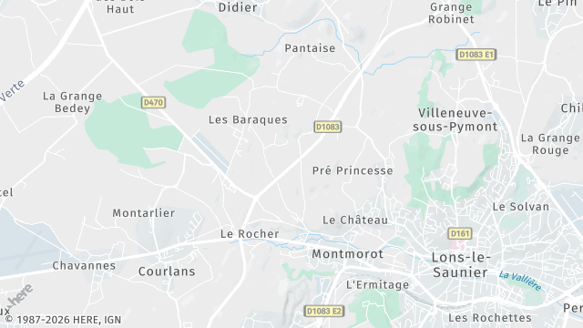 Carte de la zone d'intervention à Montmorot