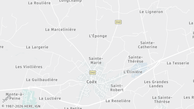 Carte de la zone d'intervention à Coëx