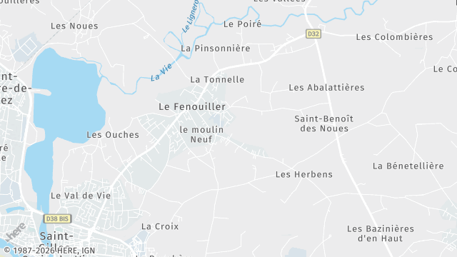 Carte de la zone d'intervention à Le Fenouiller