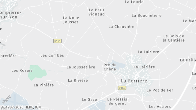 Carte de la zone d'intervention à La Ferrière