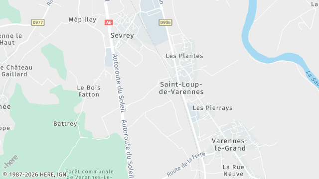 Carte de la zone d'intervention à Saint-Loup-de-Varennes