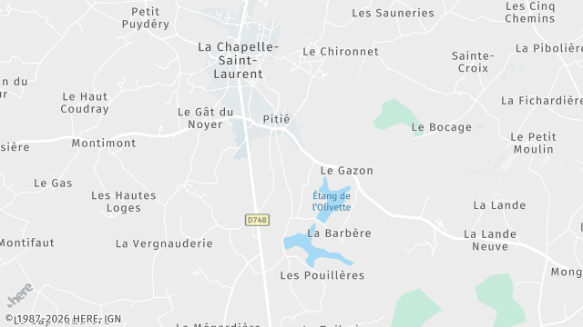 Carte de la zone d'intervention à La Chapelle-Saint-Laurent