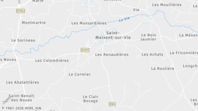 Carte de la zone d'intervention à Saint-Maixent-sur-Vie