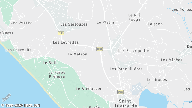 Carte de la zone d'intervention à Saint-Hilaire-de-Riez