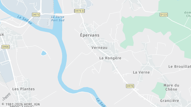 Carte de la zone d'intervention à Épervans