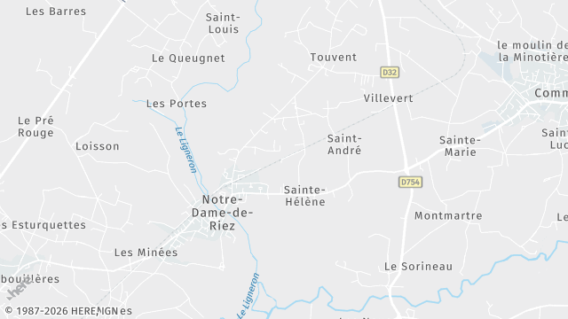 Carte de la zone d'intervention à Notre-Dame-de-Riez