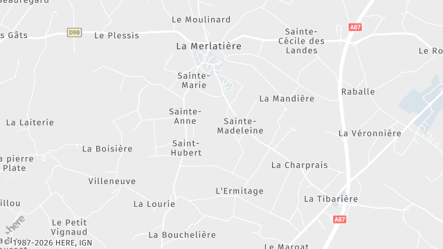 Carte de la zone d'intervention à La Merlatière