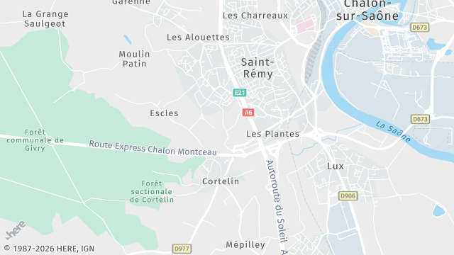 Carte de la zone d'intervention à Saint-Rémy