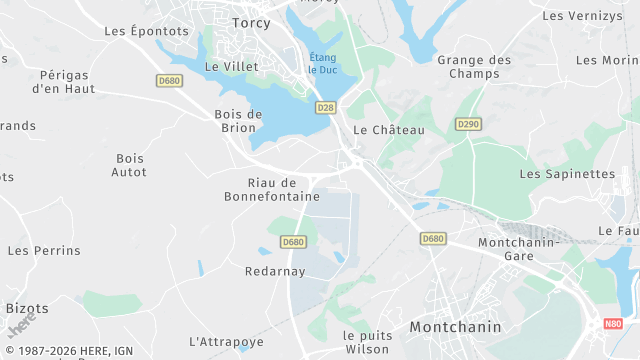 Carte de la zone d'intervention à Torcy