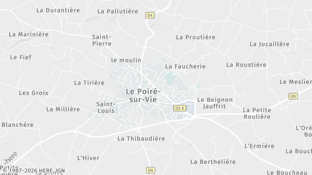 Carte de la zone d'intervention à Le Poiré-sur-Vie